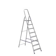 Стремянка алюминиевая TOR AM708 1*8 со ступенями 40*20 мм